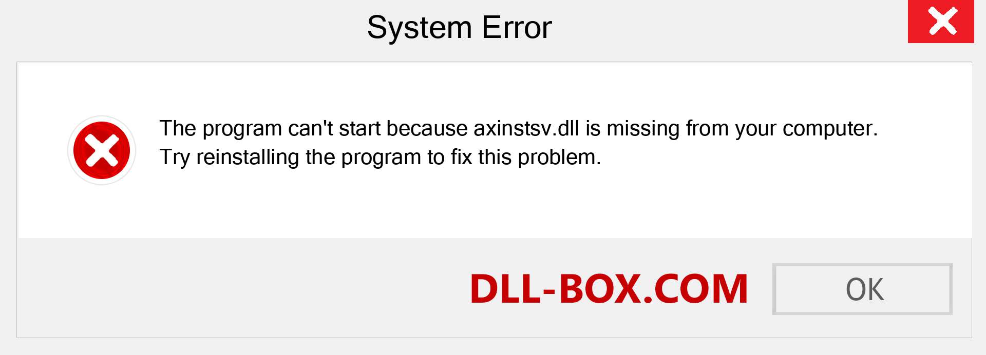  axinstsv.dll file is missing?. Download for Windows 7, 8, 10 - Fix  axinstsv dll Missing Error on Windows, photos, images